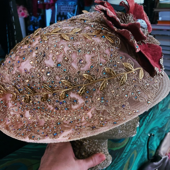 Custom Designed Pink Tulle Embroidery Hat